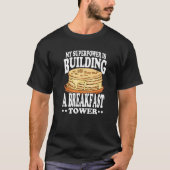Pancake Maker & Flapjack Breakfast Designs For Pan T-shirt (Voorkant)