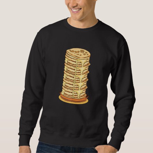 Pancake Maple Syrup Breakfast Brunch zaterdag Morn Trui (Voorkant)