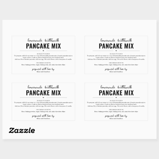 Pancake Mix Gift Label (Vel)