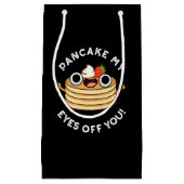 Pancake My Eyes of you grappny Food Pun Dark BG Klein Cadeauzakje (Voorkant)