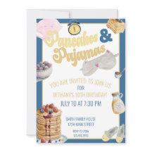 Pancake & Pajamas Slumber Party Sluepover Birthday