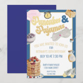 Pancake & Pajamas Slumber Party Sluepover Birthday Kaart (Voorkant / Achterkant)