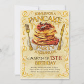 Pancake Party Invitation, Birthday Party  Kaart (Voorkant)