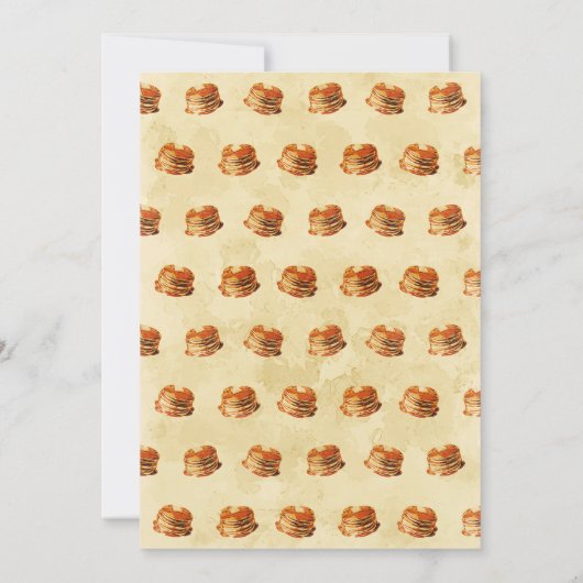 Pancake Party Invitation, Birthday Party  Kaart (Achterkant)