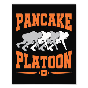 Pancake Platon Football Offenant Line Lineman Foto Afdruk
