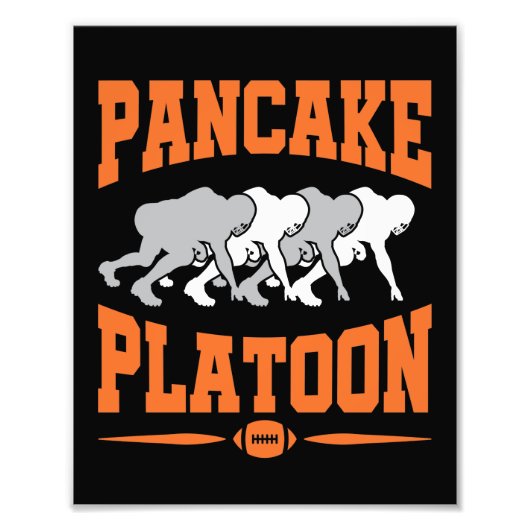 Pancake Platon Football Offenant Line Lineman Foto Afdruk (Voorkant)