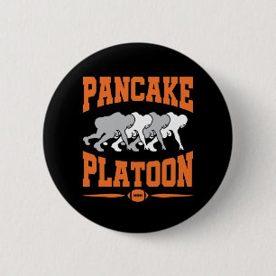 Pancake Platon Football Offenant Line Lineman Ronde Button 5,7 Cm