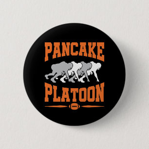Pancake Platon Football Offenant Line Lineman Ronde Button 5,7 Cm