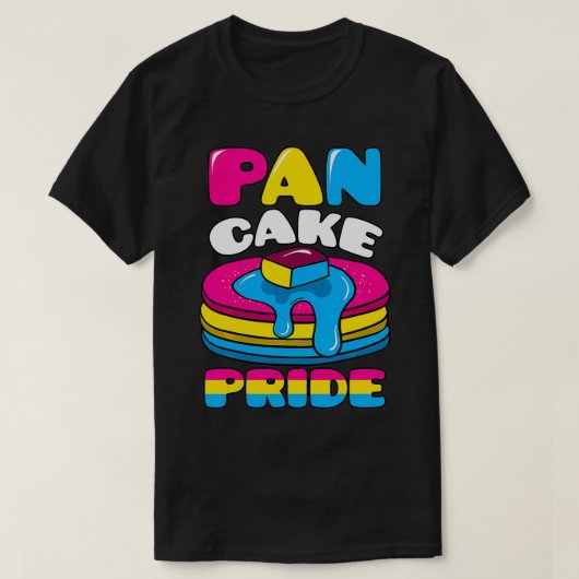 Pancake Pride Panseual Rainbow Flapjack Homos T-shirt (Design voorkant)
