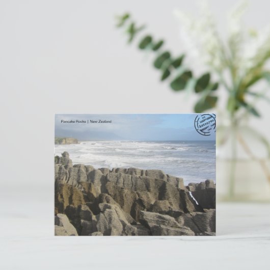 Pancake Rocks (Neuseeland) Postkarte Briefkaart (Staand voorkant)