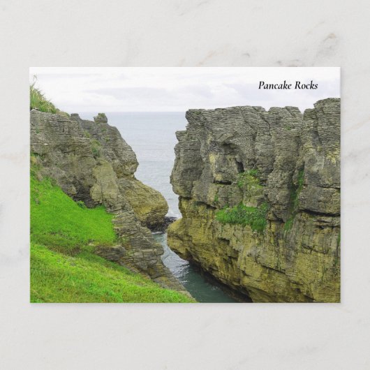 Pancake Rocks, Nieuw-Zeeland Zuid-eiland Feestdagenkaart (Voorkant)
