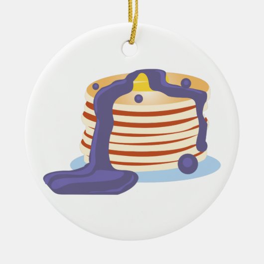 Pancake Stack Keramisch Ornament (Voorkant)