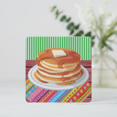 Pancake Supper - Fat Dinsdag Uitnodiging (Staand voorkant)