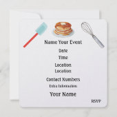 Pancake Supper - Fat Dinsdag Uitnodiging (Achterkant)