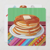 Pancake Supper - Fat Dinsdag Uitnodiging (Voorkant / Achterkant)