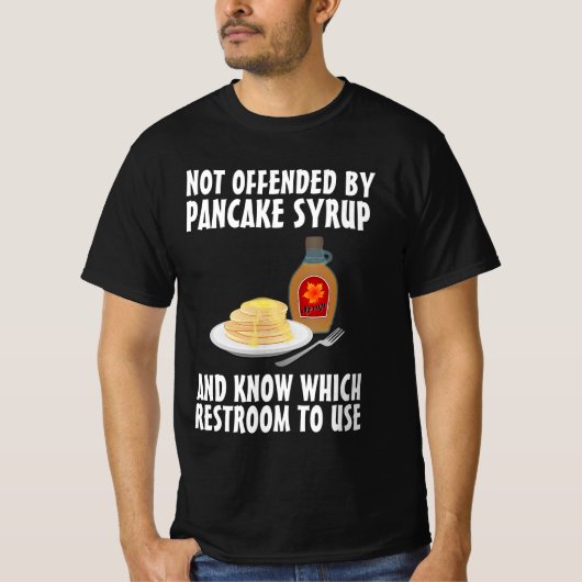 PANCAKE SYRUP EN RESTROOM CONSERVATIVE T T SHIRTS (Voorkant)
