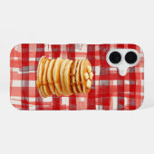 Pancake Tower Red Checkered Phone Case iPhone 16 Hoesje (Achterkant horizontaal)