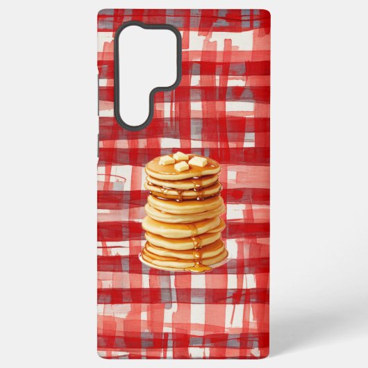 Pancake Tower Red Checkered Phone Case Samsung Galaxy Hoesje (Achterkant)
