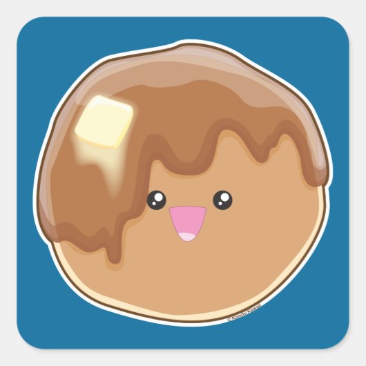 Pancake! Vierkante Sticker (Voorkant)