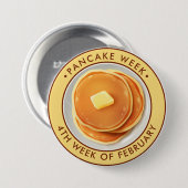 Pancake Week Ronde Button 7,6 Cm (Voorkant /achterkant)