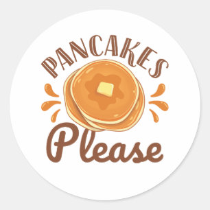 Pancakes alsjeblieft ronde sticker