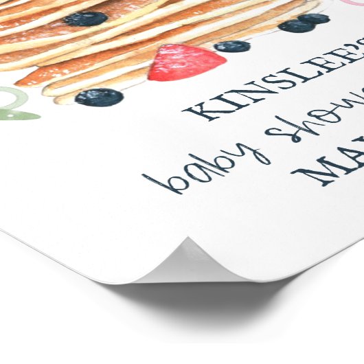 Pancakes and Pacifiers Baby shower Brunch Welcome Poster (Hoek)