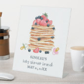 Pancakes and Pacifiers Baby shower Brunch Welcome Reclamebord Met Voetstuk (Insitu)