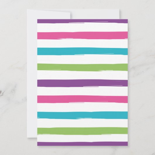 Pancakes and Pajamas Birthday Invitation Kaart (Achterkant)