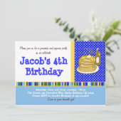 Pancakes and Pajamas Birthday Invitation Kaart (Staand voorkant)