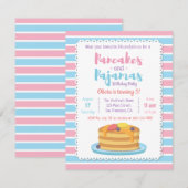 Pancakes and Pajamas Birthday Party Invitations Kaart (Voorkant / Achterkant)
