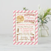 Pancakes and Pajamas Birthday Party Invitations Kaart (Staand voorkant)