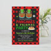 Pancakes and Pajamas Birthday Reindeer Red Pset I Kaart (Staand voorkant)