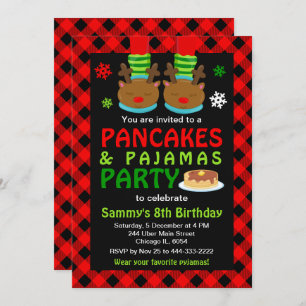 Pancakes and Pajamas Birthday Reindeer Red Pset I Kaart