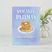 Pancakes and Pajamas Boys Birthday Party Kaart (Staand voorkant)