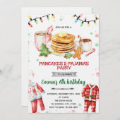 Pancakes and Pajamas Christmas Invitation Kaart (Voorkant / Achterkant)