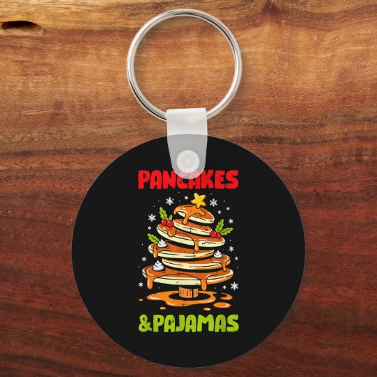 Pancakes And Pajamas Christmas Pancake Men Women K Sleutelhanger (Voorkant)