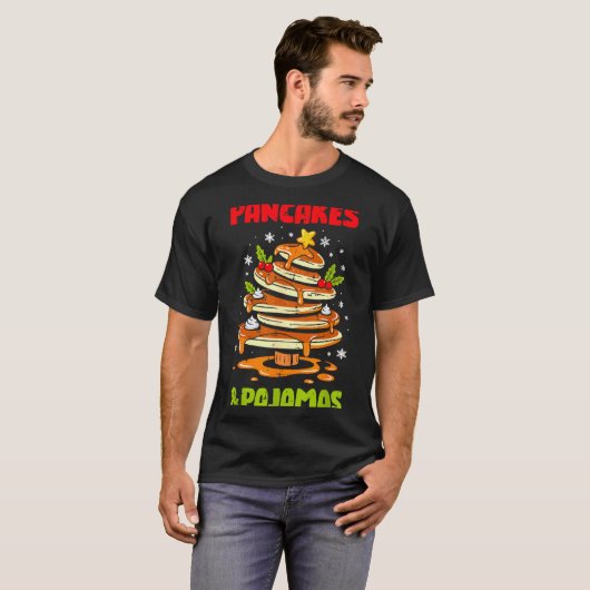 Pancakes And Pajamas Christmas Pancake Men Women K T-shirt (Voorkant volledig)