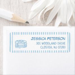 Pancakes and Pajamas Party Return Address Etiket