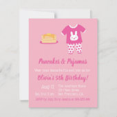 Pancakes and Pajamas Polka Dots Birthday Party Kaart (Voorkant)