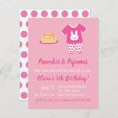 Pancakes and Pajamas Polka Dots Birthday Party Kaart (Voorkant / Achterkant)