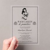 Pancakes and Panties Lingerie Bridal Shower  Acryl Uitnodigingen (Insitu (Draagbaar))
