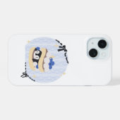 Pancakes and Penguins iPhone 15 Case (Achterkant horizontaal)