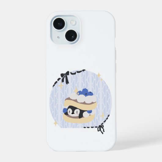 Pancakes and Penguins iPhone 15 Case (Achterkant)