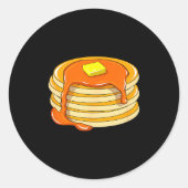 Pancakes And Syrup Ronde Sticker (Voorkant)