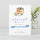 Pancakes Baby shower Brunch Uitnodiging (Staand voorkant)