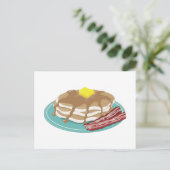 Pancakes Bacon Briefkaart (Staand voorkant)