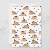 Pancakes Berries Brunch Pink Plaid Baby Shower Kaart (Achterkant)