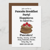 Pancakes Breakfast Party Kaart (Voorkant / Achterkant)
