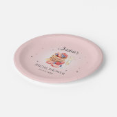 Pancakes Bubble Brunch Blush Pink Vrijgezellenfees Papieren Bordje (Gekanteld)