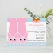 Pancakes Bunny Slippers Slapepover Kaart (Staand voorkant)